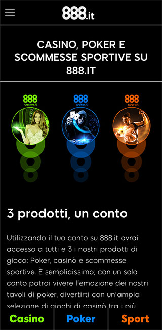 888 Applicazione Mobile