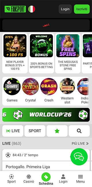 Fansport Applicazione Mobile