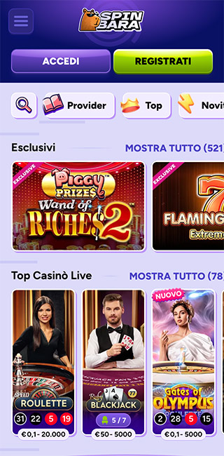 Spinbara Applicazione Mobile