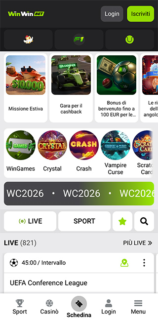 Winwin Applicazione Mobile