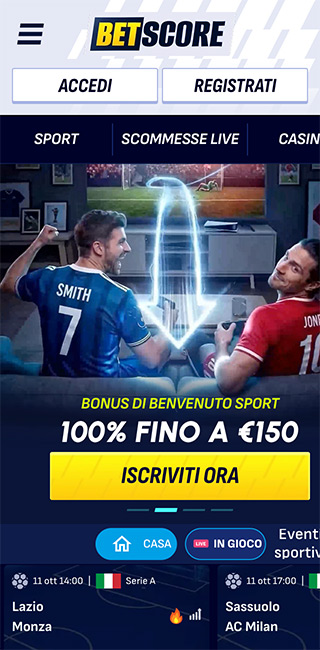Betscore Applicazione Mobile